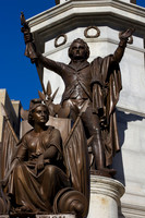 Patrick Henry and Revolution seated around the George Washington in Capitol Square, Richmond Virginia
