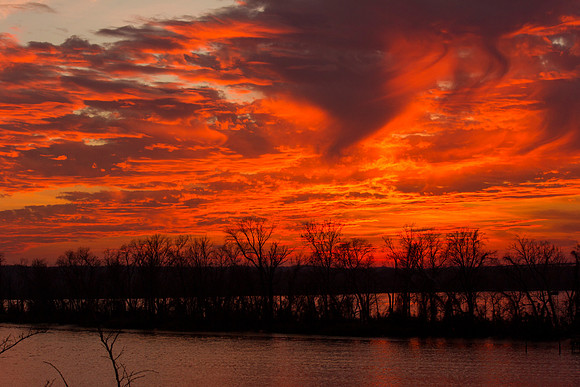 Sunset Sky Over the James River